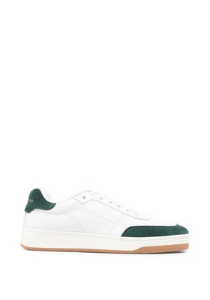 Saint Laurent panelled lace-up sneakers - White