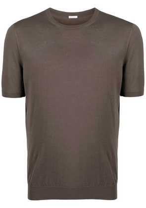 Malo short-sleeved knit T-shirt - Brown