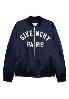 Givenchy logo bomber jacket - Blue