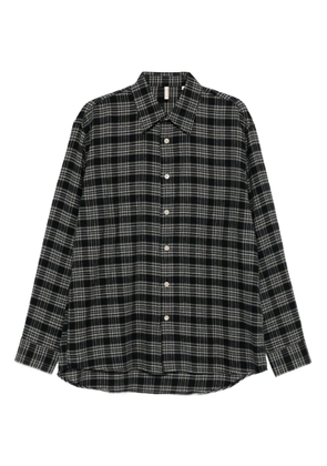 Sunflower checked long-sleeves shirt - Black