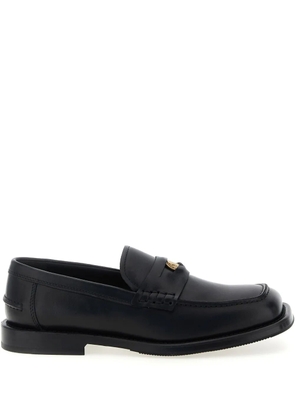 Moschino coin-detail leather loafers - Black