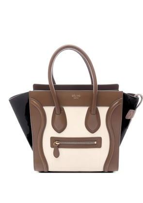 Celine Pre-Owned 00s leather suede tote bag - Neutrals