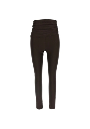 THE ANDAMANE Vicky draping high-waisted leggings - Brown