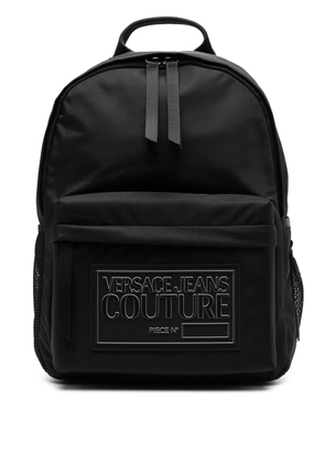 Versace Jeans Couture logo-patch backpack - Black