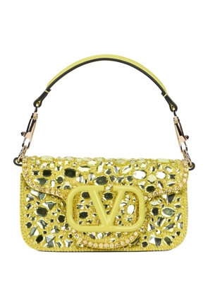 Valentino Garavani small Locò crystal-embellished shoulder bag - Yellow