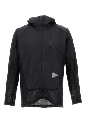 and Wander mesh-panel hooded jacket - Black