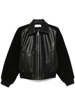 Random Identities faux-leather jacket - Black