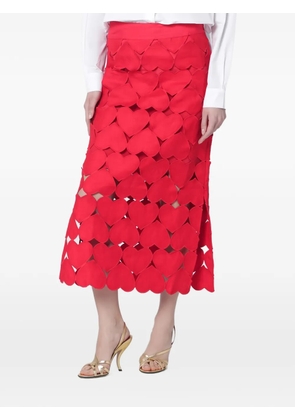 FARM Rio hearts midi skirt - Red