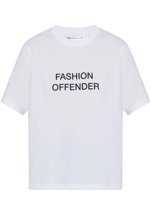 Victoria Beckham slogan-print T-shirt - White