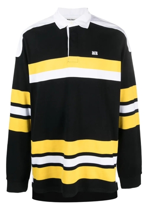 Wales Bonner Riff organic cotton polo shirt - Black