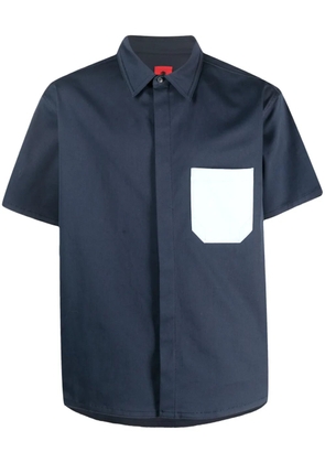 Ferrari contrast-pocket short-sleeve shirt - Blue