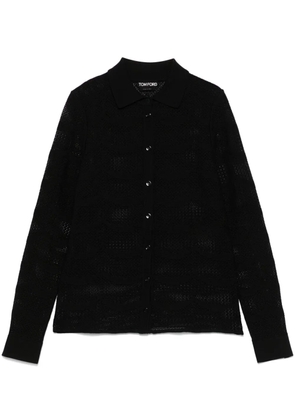 TOM FORD open-knit shirt - Black