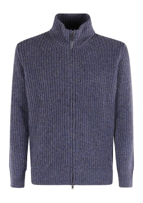 Kangra ribbed-knit cardigan - Blue