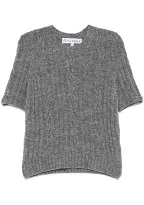 JW Anderson cable-knit short sleeve T-shirt - Grey