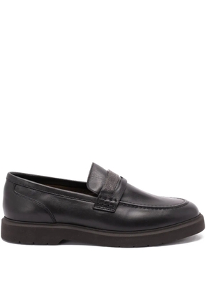 Brunello Cucinelli chain-detail leather loafers - Black