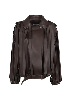 LOEWE layered double-breasted jacket - Brown