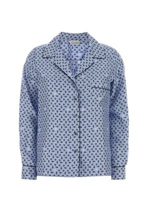Max Mara printed silk disco shirt - Blue