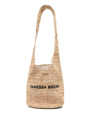 Vanessa Bruno raffia shoulder bag - Neutrals