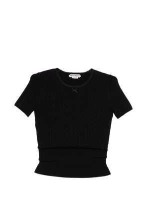 JW Anderson pointelle bow top - Black
