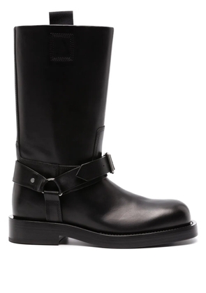 Burberry buckled leather boots - Black
