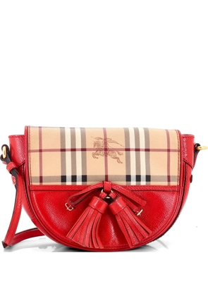 Burberry Pre-Owned Maydown Haymarket Coated Canvas and Leather Small crossbody bag - Neutrals