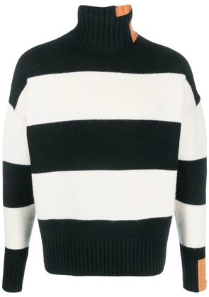 RIGHT FOR striped high-neck jumper - Black