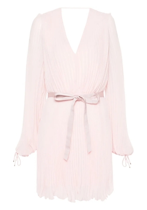 Max Mara fully-pleated chiffon mini dress - Pink