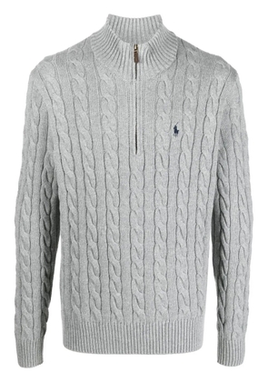 Polo Ralph Lauren cable-knit half-zip jumper - Grey