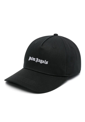 Palm Angels logo-embroidered cotton cap - Black