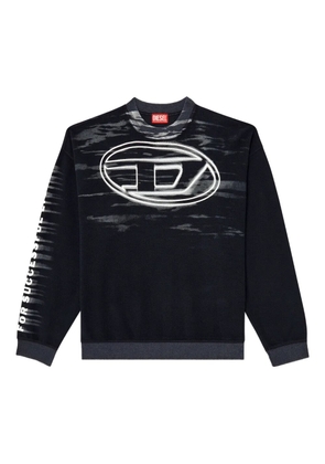 Diesel logo-print cotton sweatshirt - Black