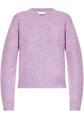 GANNI mélange effect jumper - Pink