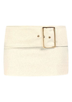 Rowen Rose buckle mini skirt - Neutrals