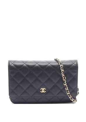CHANEL Pre-Owned 2018 diamond-quilting chain shoulder bag - Black