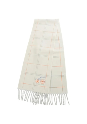 Hermès Pre-Owned 10s embroidered cashmere scarf - Neutrals