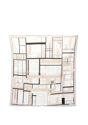 CHANEL Pre-Owned 1986 silk scarf - White