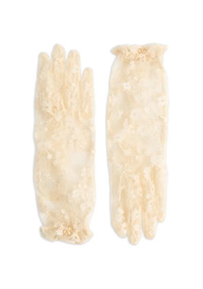 Valentino Garavani VLogo signature lace gloves - Neutrals