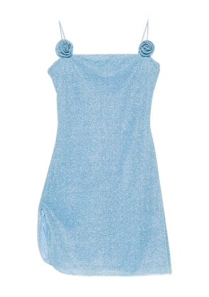 Oséree Oséree rose-embellished dress - Blue