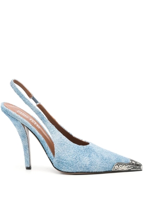 Paris Texas 105mm Jessica Western pumps - Blue