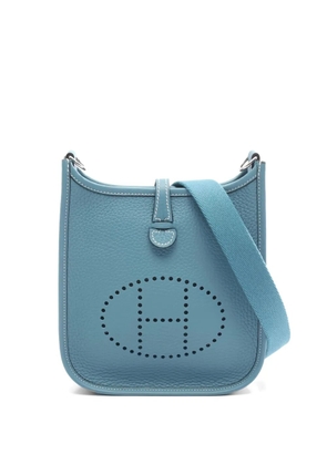 Hermès Pre-Owned 2025 perforated-logo leather shoulder bag - Blue