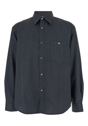 TONYWACK pinstripe-pattern pointed-collar shirt - Grey