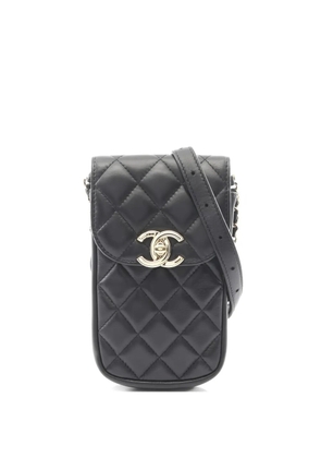 CHANEL Pre-Owned 2019 Matelasse phone holder - Black