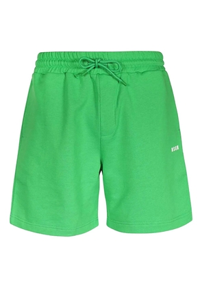 MSGM elasticated-waistband logo-detail shorts - Green