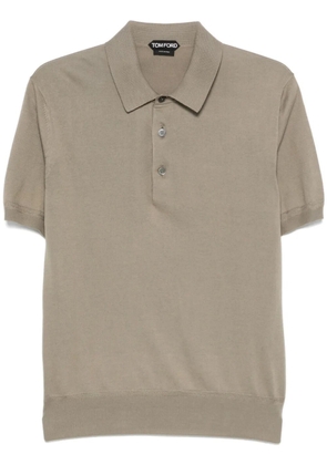 TOM FORD fine-knit polo shirt - Green