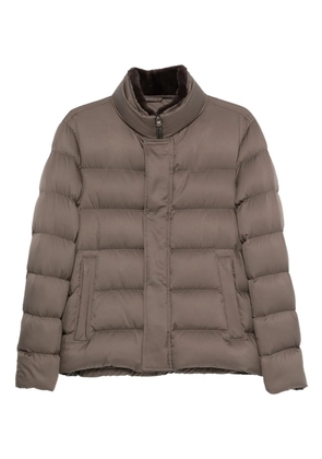Herno quilted high-neck jacket - Brown