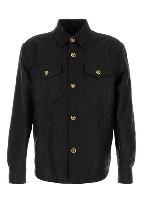 Versace leopard-print long-sleeve shirt - Black