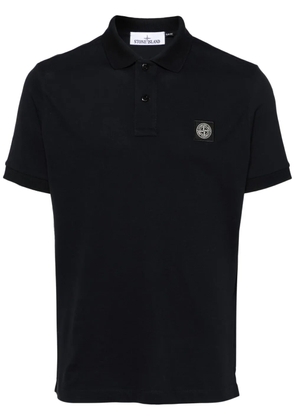 Stone Island Compass-badge piqué polo shirt - Blue