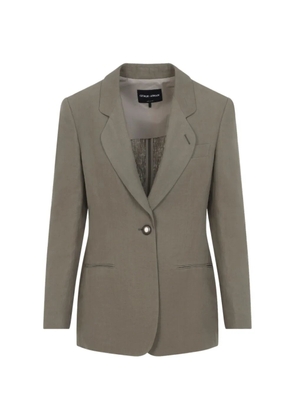 Giorgio Armani single-button linen jacket - Neutrals