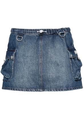 Coperni denim cargo mini skirt - Blue