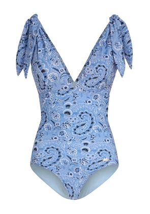 ETRO paisley-print one-piece swimsuit - Blue