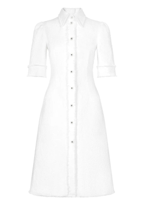 Dolce & Gabbana tweed midi shirtdress - White